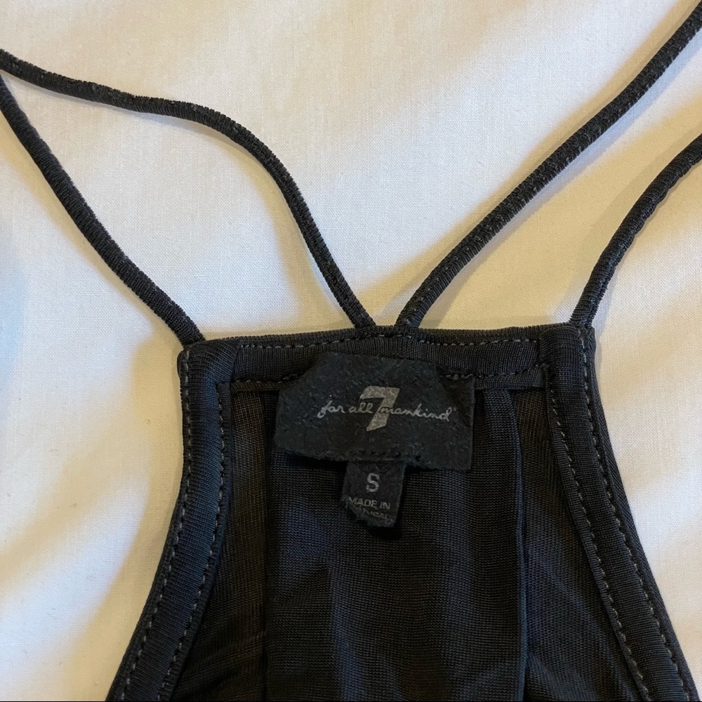 7 For All Mankind Charcoal Double Strap Camisole (Small) - Picture 11 of 11
